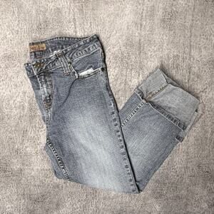 Y2k Paris Blues Light Wash Denim Capris